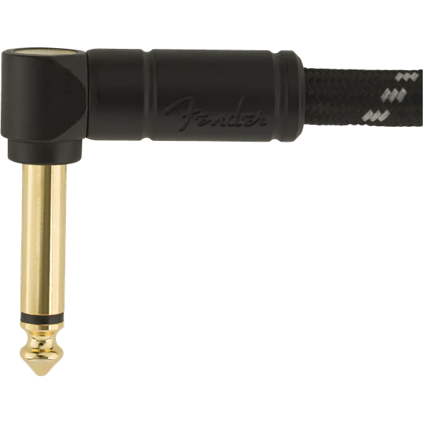 Fender 099-0820-079 Deluxe 18.6' Angled Instrument Cable - Black Tweed - Image 3
