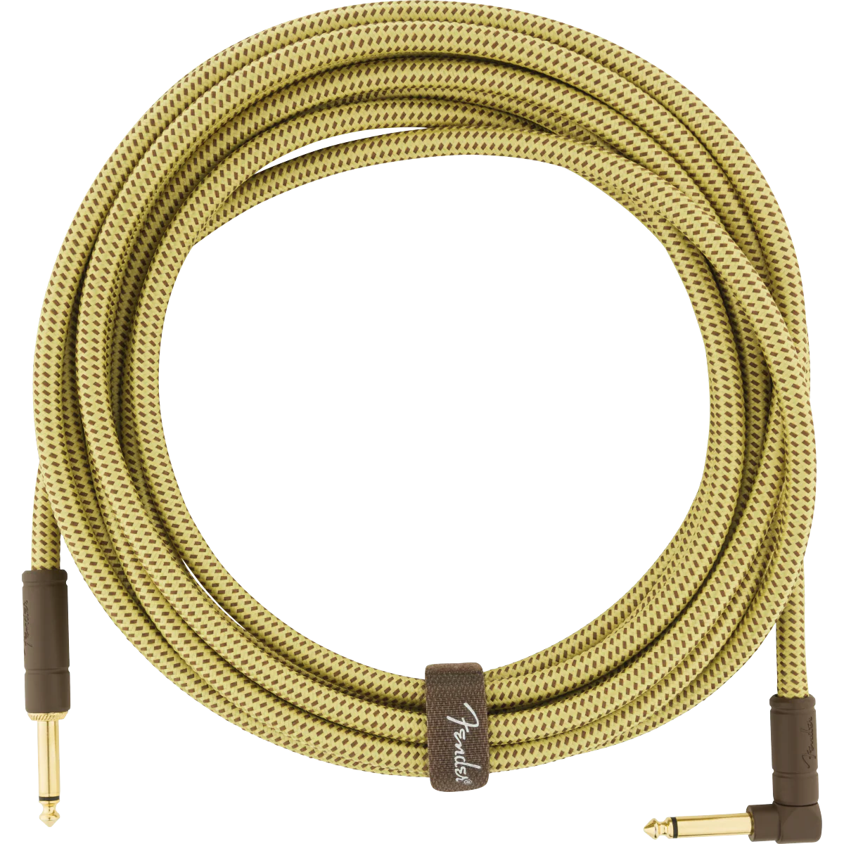 Fender 099-0820-082 Deluxe 18.6' Angled Instrument Cable - Tweed - Image 4