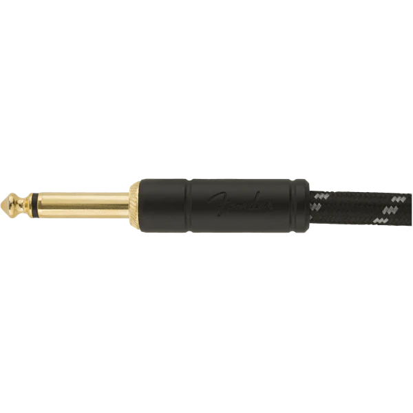 Fender 099-0820-090 Deluxe Black Tweed 10' Angled Instrument Cable (Loc:4J) - Image 2