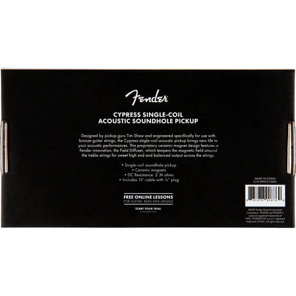 Fender 099-2275-000 Cypress Single-Coil Acoustic Soundhole Pickup - Image 6