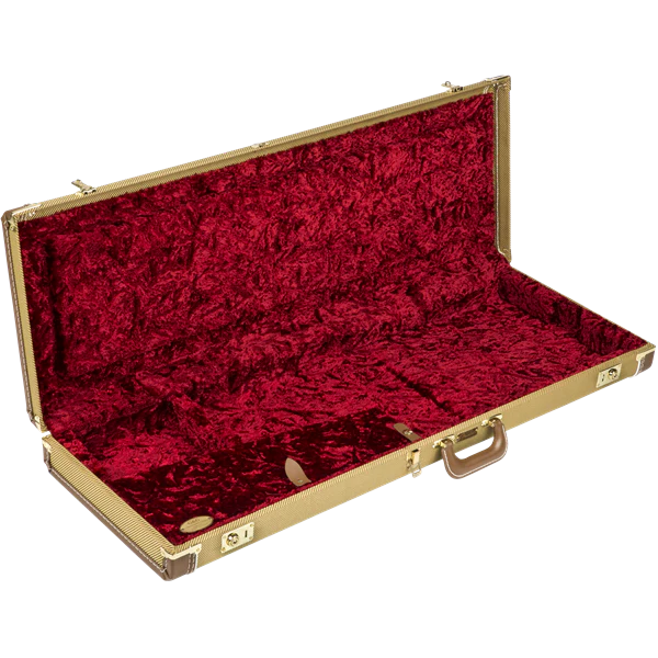Fender 099-6103-400 Strat/Tele Case, Tweed w/ Red Poodle Plush Interior - Image 4