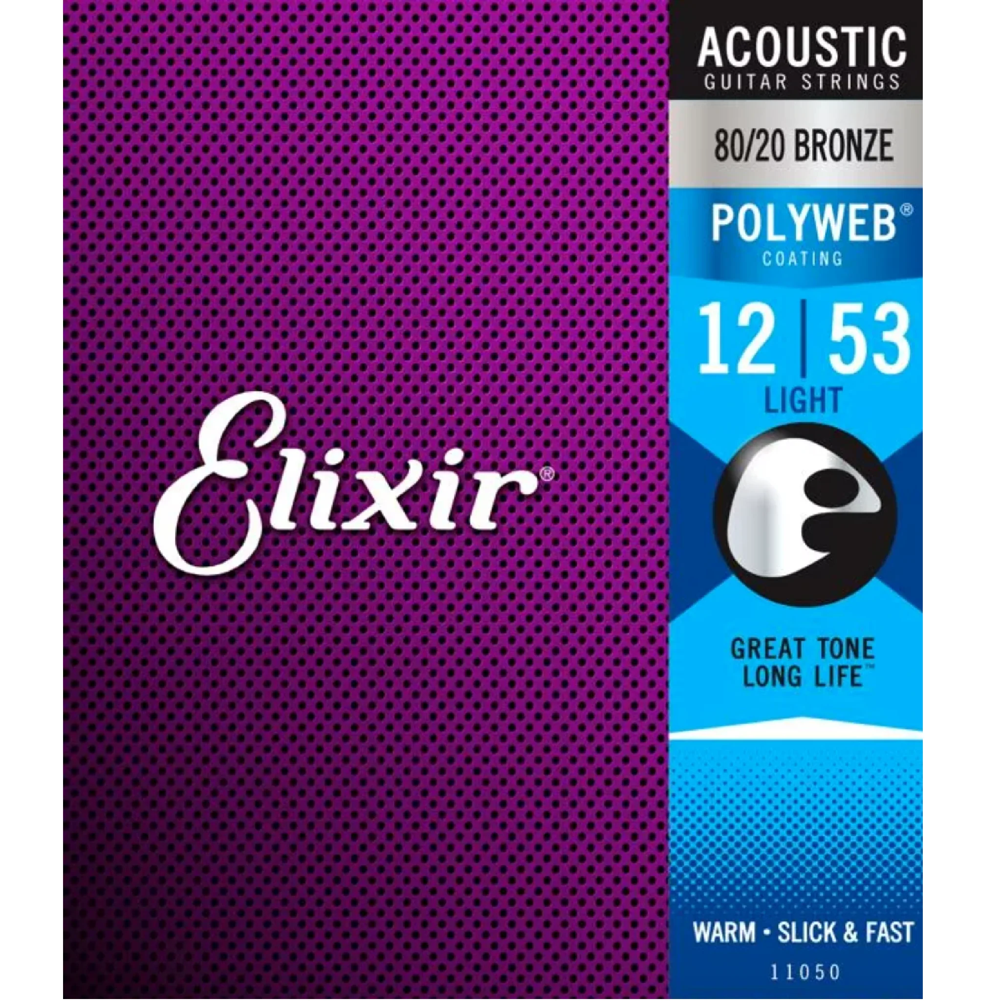 Elixir 11050 POLYWEB 80/20 Bronze Acoustic Guitar Strings Light 12-53