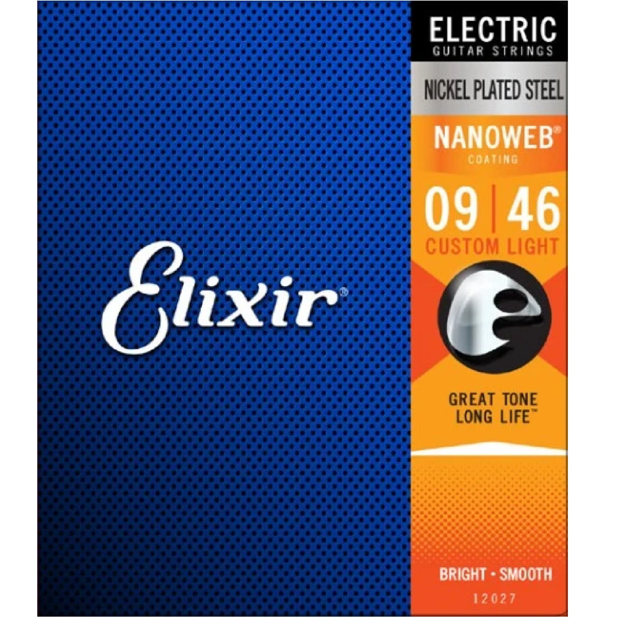 Elixir 12027 NANOWEB Electric Guitar Strings Custom Light 9-46