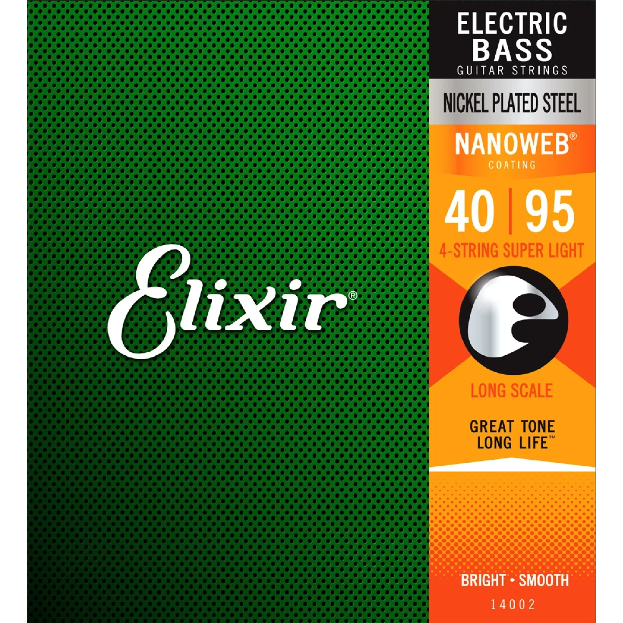 Elixir 14002 NANOWEB Electric Bass Guitar Strings 40-95