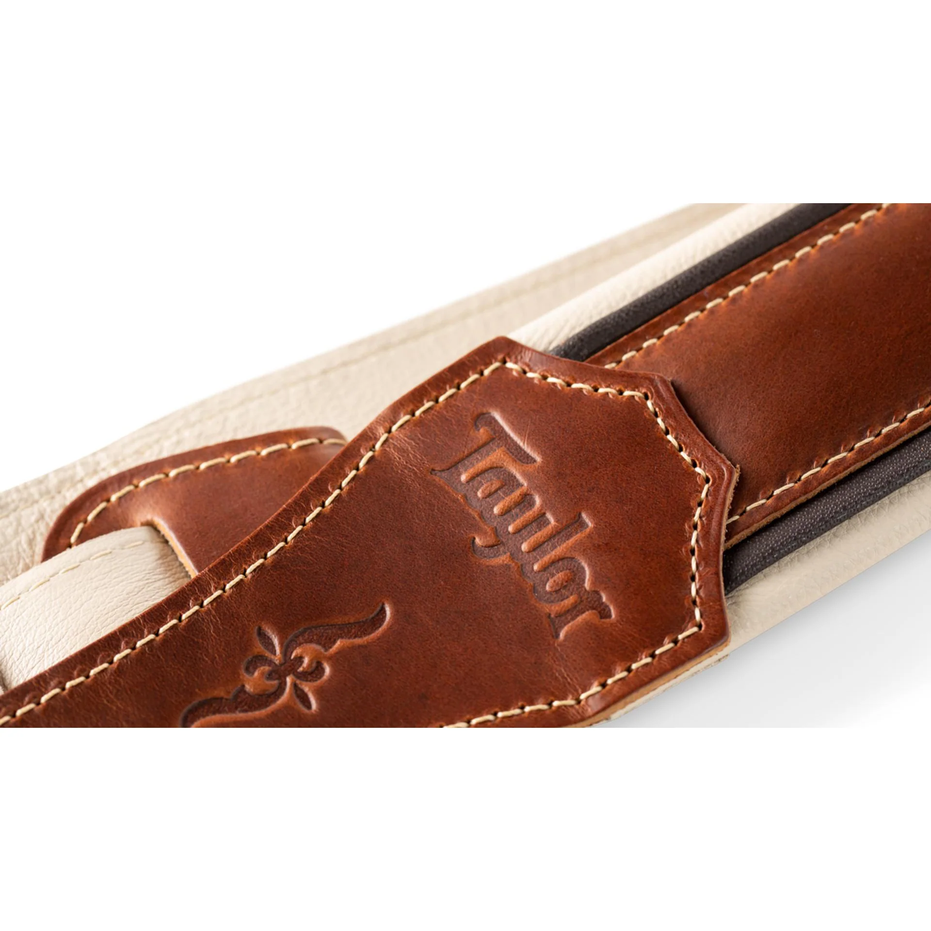 Taylor 4105-25 400 Series - Renaissance 2.5" Guitar Strap, Medium Brown - Image 4