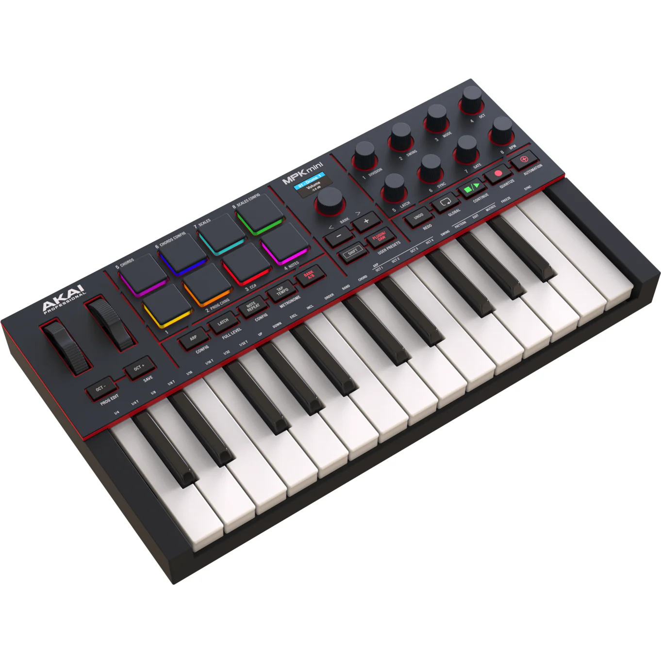 Akai MPKMINI4B Mini Keyboard and Drum Pads, Black - Image 2