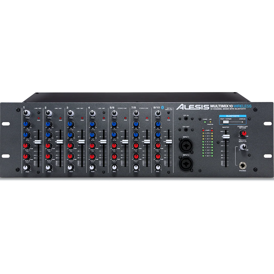 Alesis MM10WX110 Multimix 10 Wireless - 10-Channel 3RU mixer with Bluetooth audio