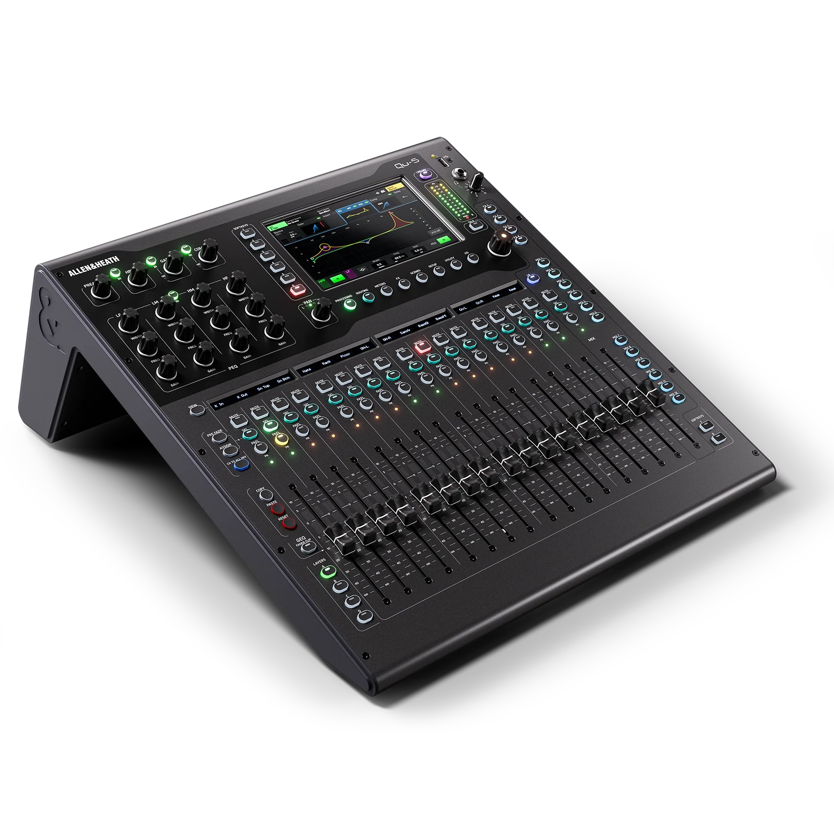 Allen & Heath QU-5 32-Channel Digital Mixer w/ Dante, 16 Preams, 12 Line Out, 16+1 Fader - Image 2