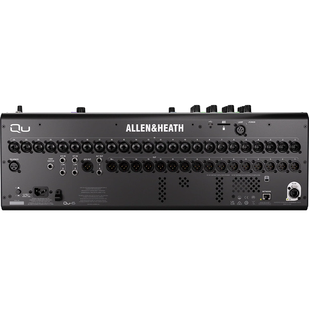 Allen & Heath QU-6 32-Channel Digital Mixer, 24 Preams, 16 Line Out, 24+1 Fader - Image 3