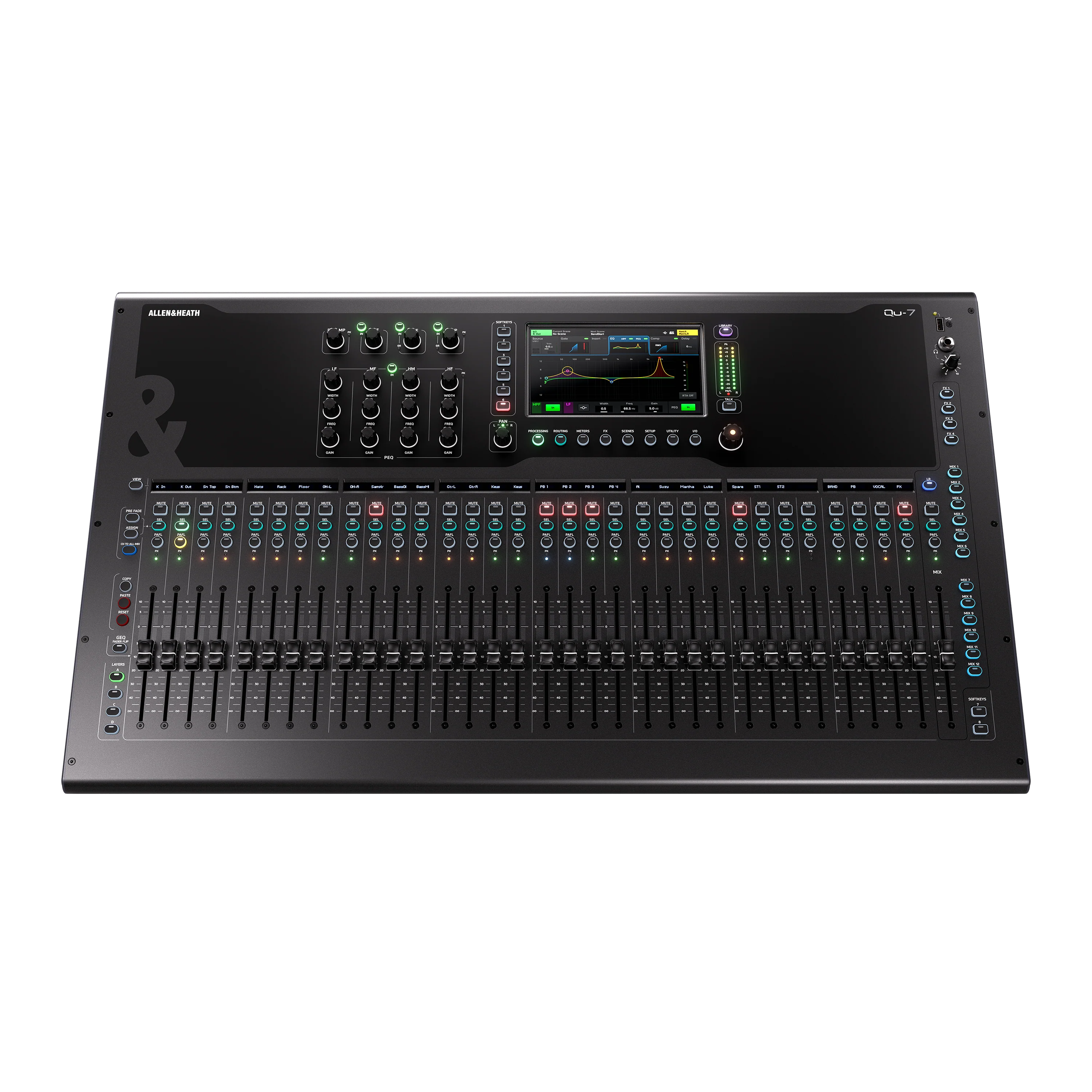 Allen & Heath QU-7 32-Channel Digital Mixer, 32 Preams, 20 Line Out, 32+1 Fader
