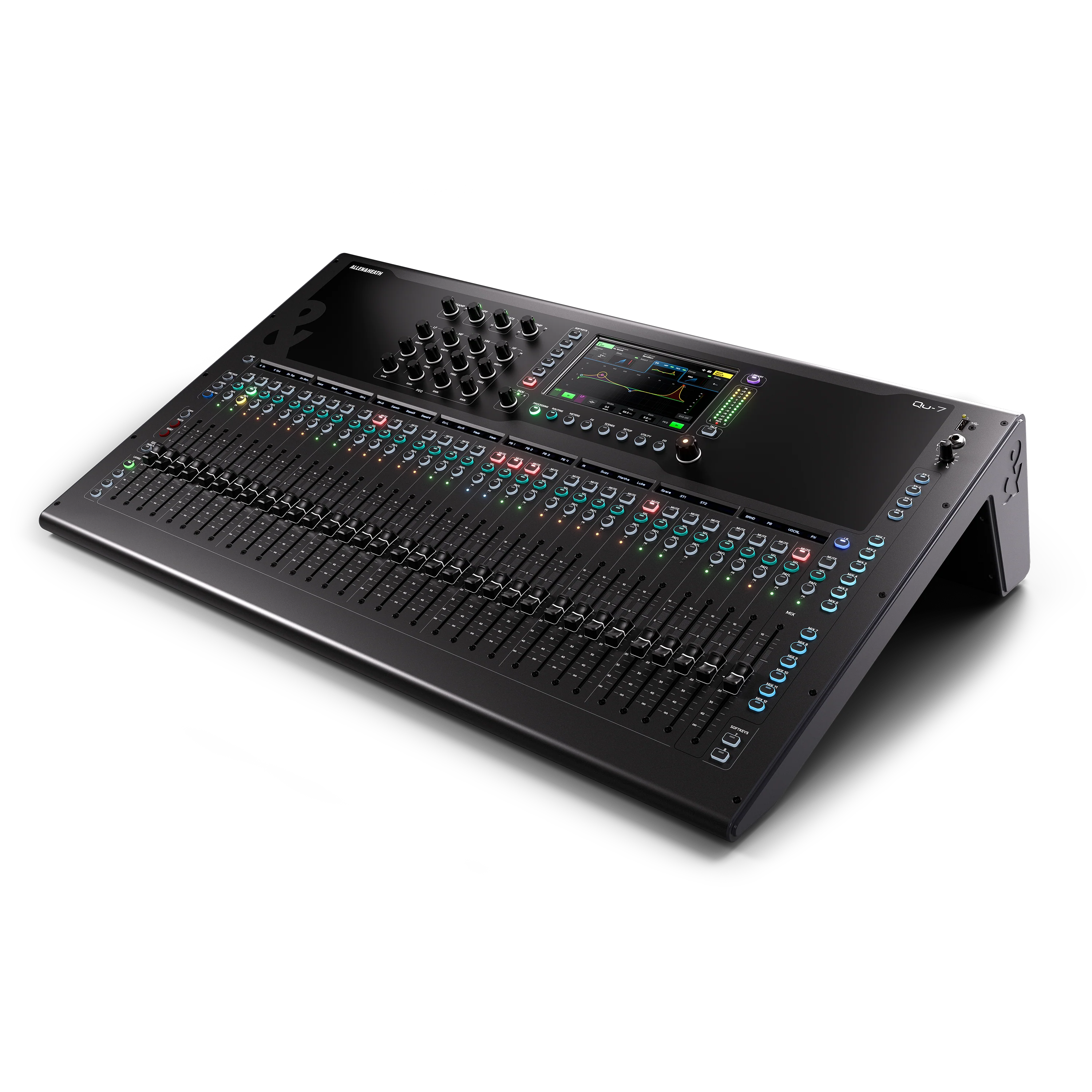 Allen & Heath QU-7 32-Channel Digital Mixer, 32 Preams, 20 Line Out, 32+1 Fader - Image 3
