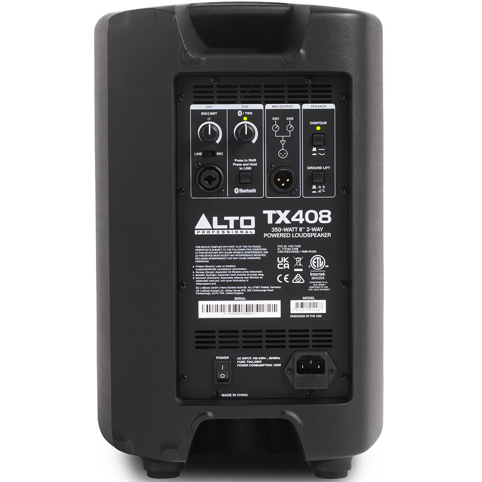 Alto Pro TX408 8" Power Speaker w/ Bluetooth, 350 W - Image 2