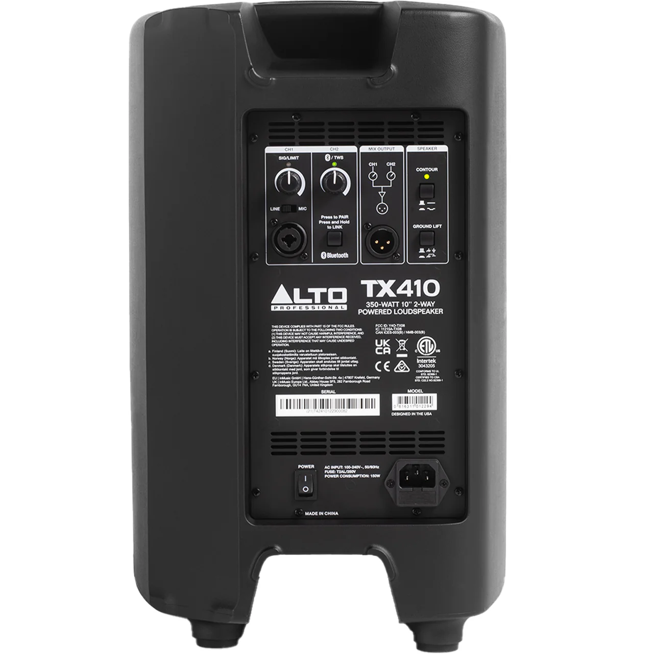 Alto Pro TX410XUS 10" Power Speaker w/ Bluetooth, 350 W - Image 4