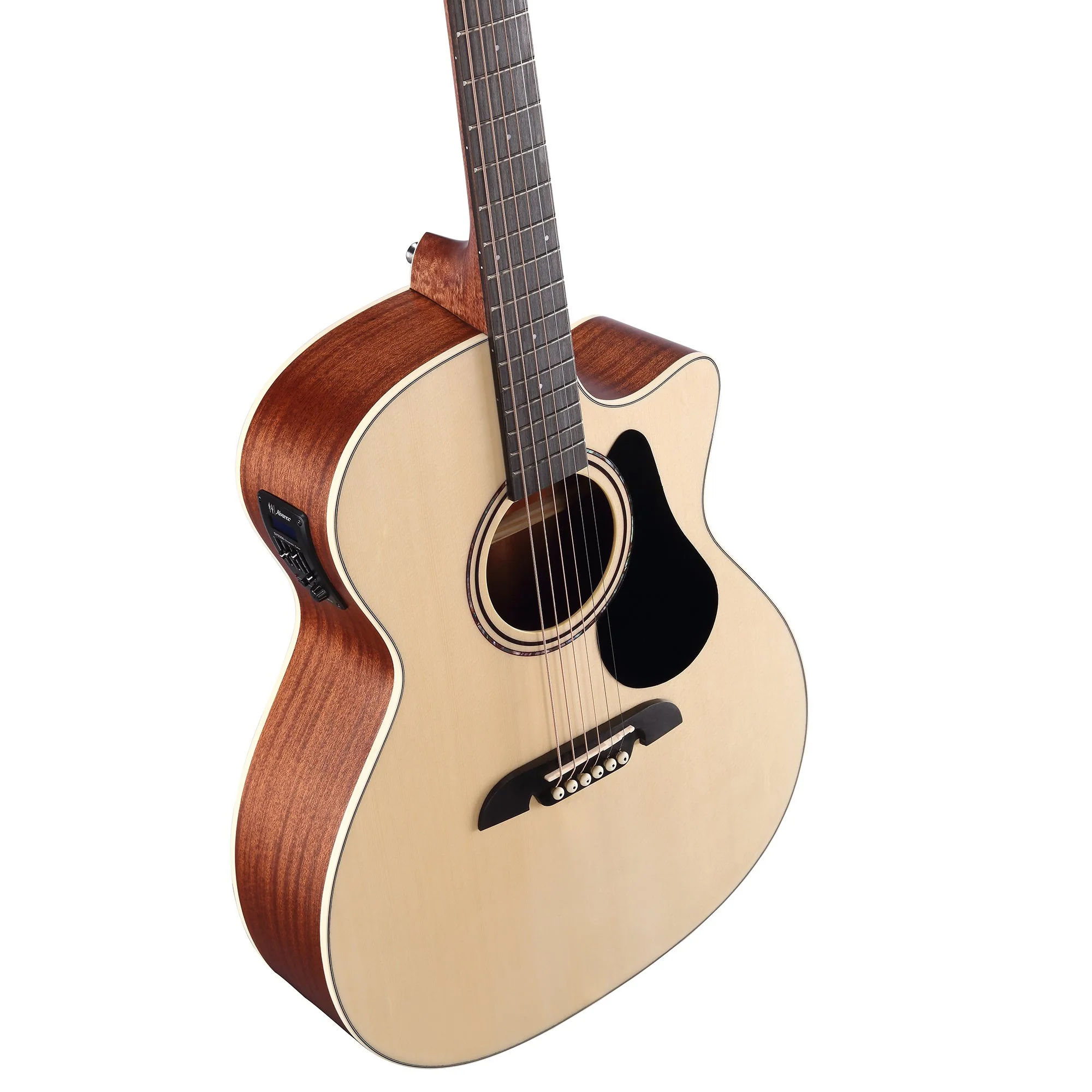 Alvarez RG26CE-DLX Grand Auditorium Acoustic Pack w/AFC30 Tan Flexicase and Alvarez System 250w/4-band EQ and Tuner - Image 8