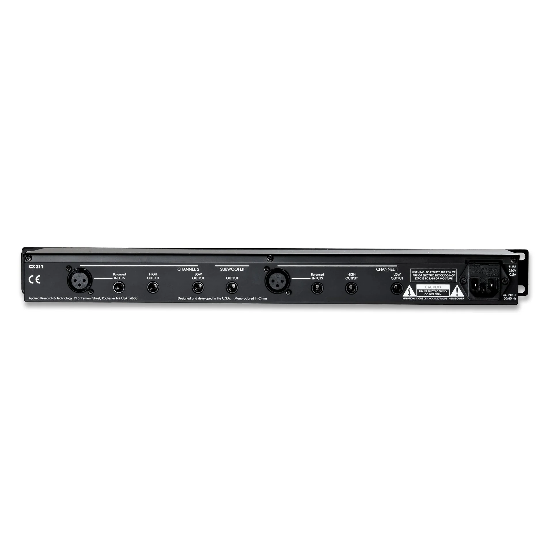 ART CX311 Stereo 2-way Crossover w/ Subwoofer Out, 1U - Image 4