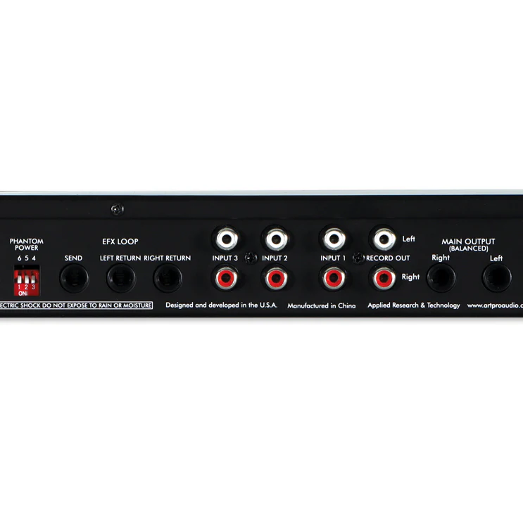 ART MX622BT 6-Channel Stereo Line Mixer w/ BT and Effects Loop, 1U Rack Mount - Image 4