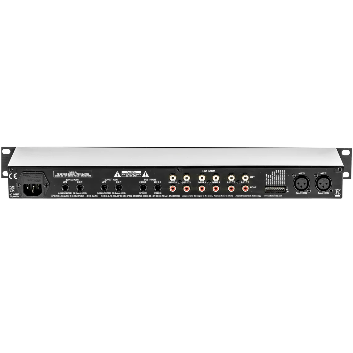 ART MX624 6-Channel Stereo Line Mixer, 1U Rack Mount - Image 3