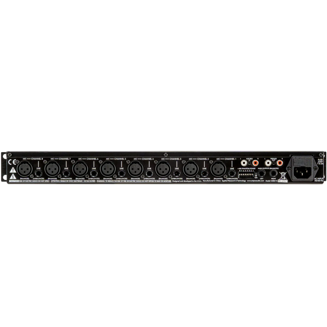 ART MX821S 8-Channel Mic/Line Mixer, 1U Rack Mount - Image 2