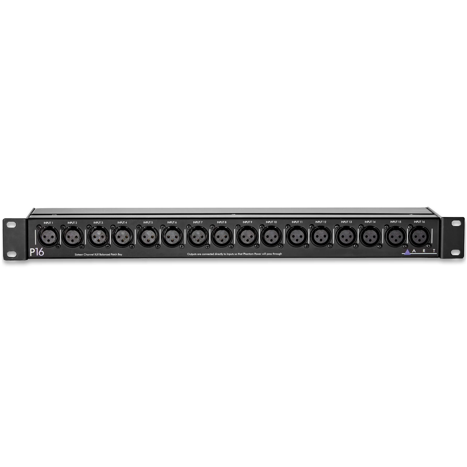 ART P16 16-Channel XLR Patch Bay, 1U