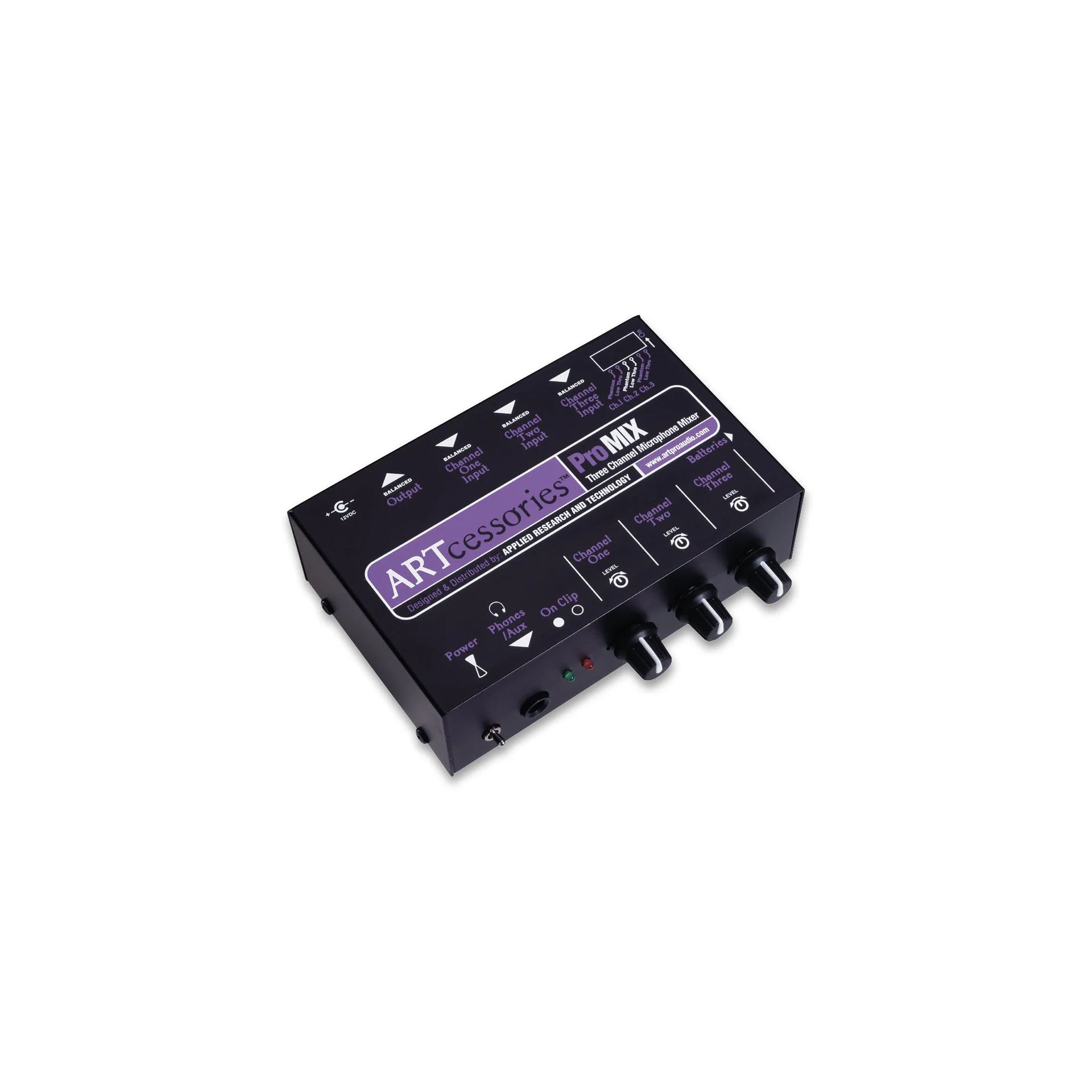 ART PROMIX 3-Channel XLR Mono Mini Mixer - Image 2