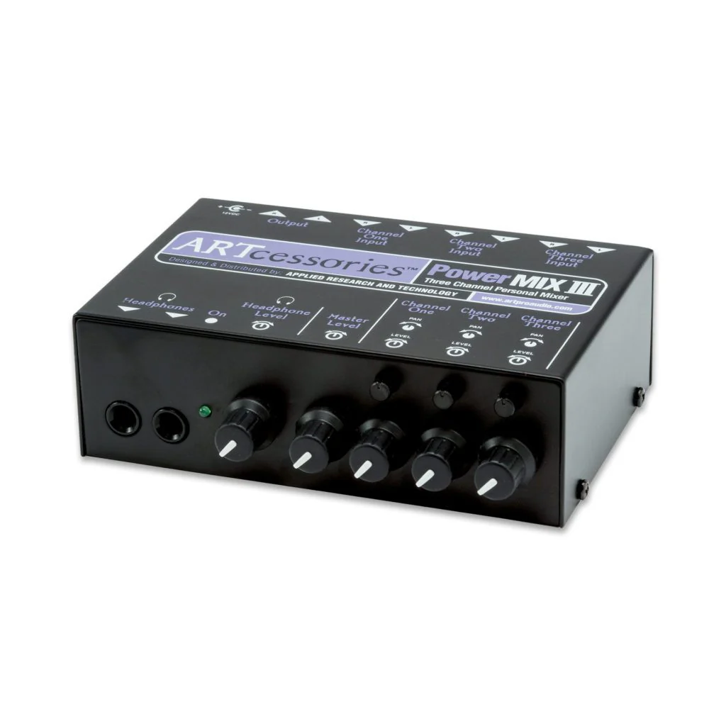 ART PWRMIX-3 3 Channel ¼” Stereo Mini Mixer - Image 2