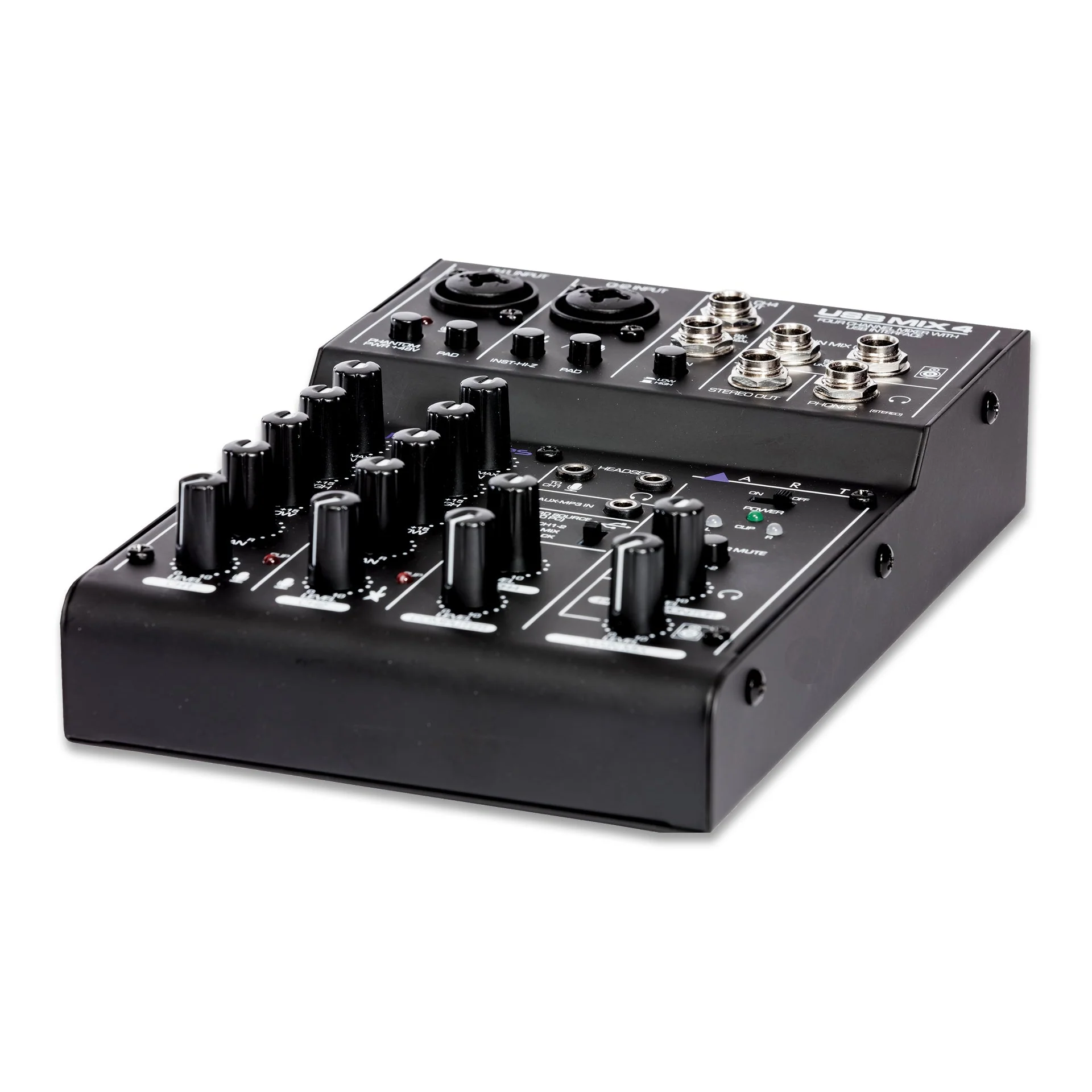 ART USBMIX4 4-Channel Mixer w/USB, 2-XLR Inputs - Image 2
