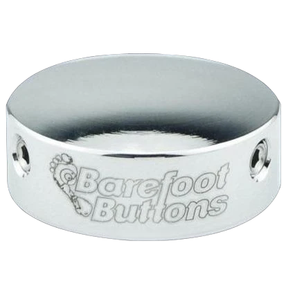 Barefoot Button 18-V1-ST-CH Pedal Button V1 3/8", Chrome