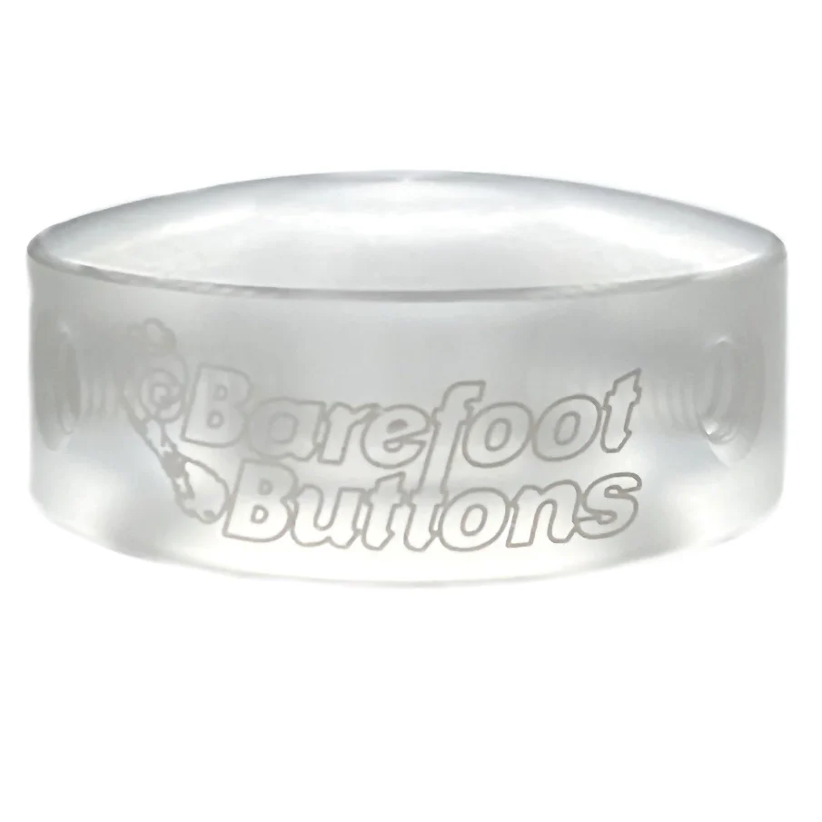 Barefoot Button 17-V1-ST-CR Pedal Button V1 3/8", Clear Acrylic