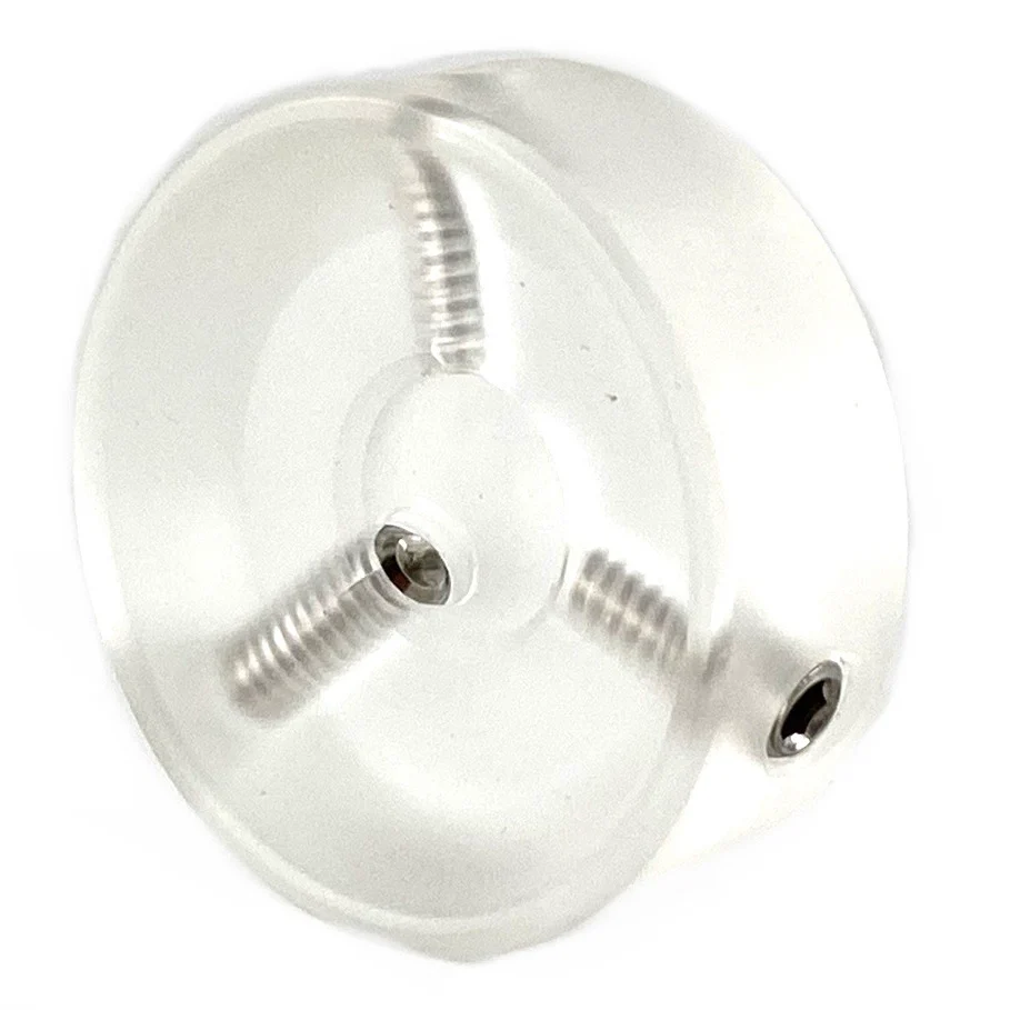 Barefoot Button 17-V2-ST-CR Pedal Button V2 5/16", Clear Acrylic - Image 2