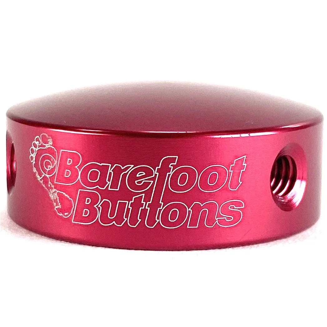 Barefoot Button 17-V1-ST-RD Pedal Button V1 3/8", Red