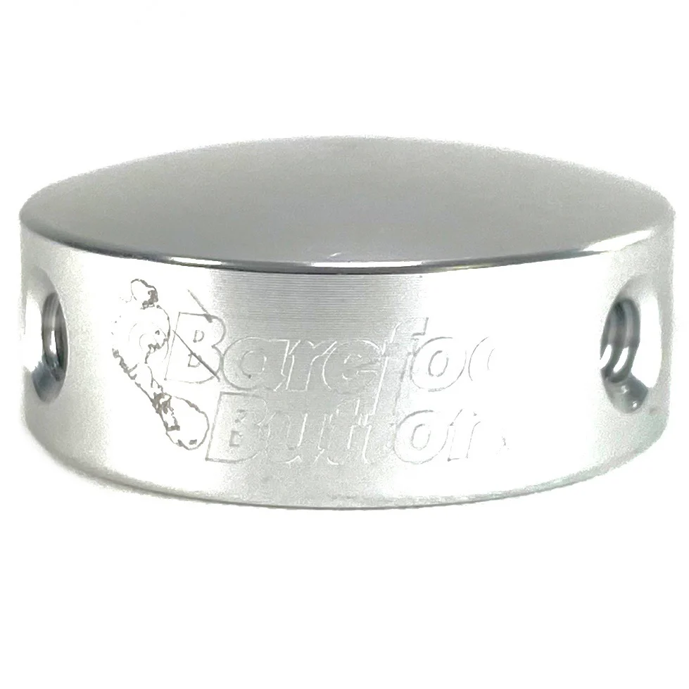 Barefoot Button 17-V1-ST-SV Pedal Button V1 3/8", Silver