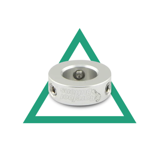 Barefoot Button 18-V1-MN-SV Mini Pedal Button V1 3/8",Silver - Image 2