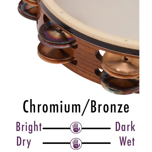 Black Swamp TC1S SoundArt Series Tambourine Double Row 10"Chromium/Bronze Jingles - Image 2