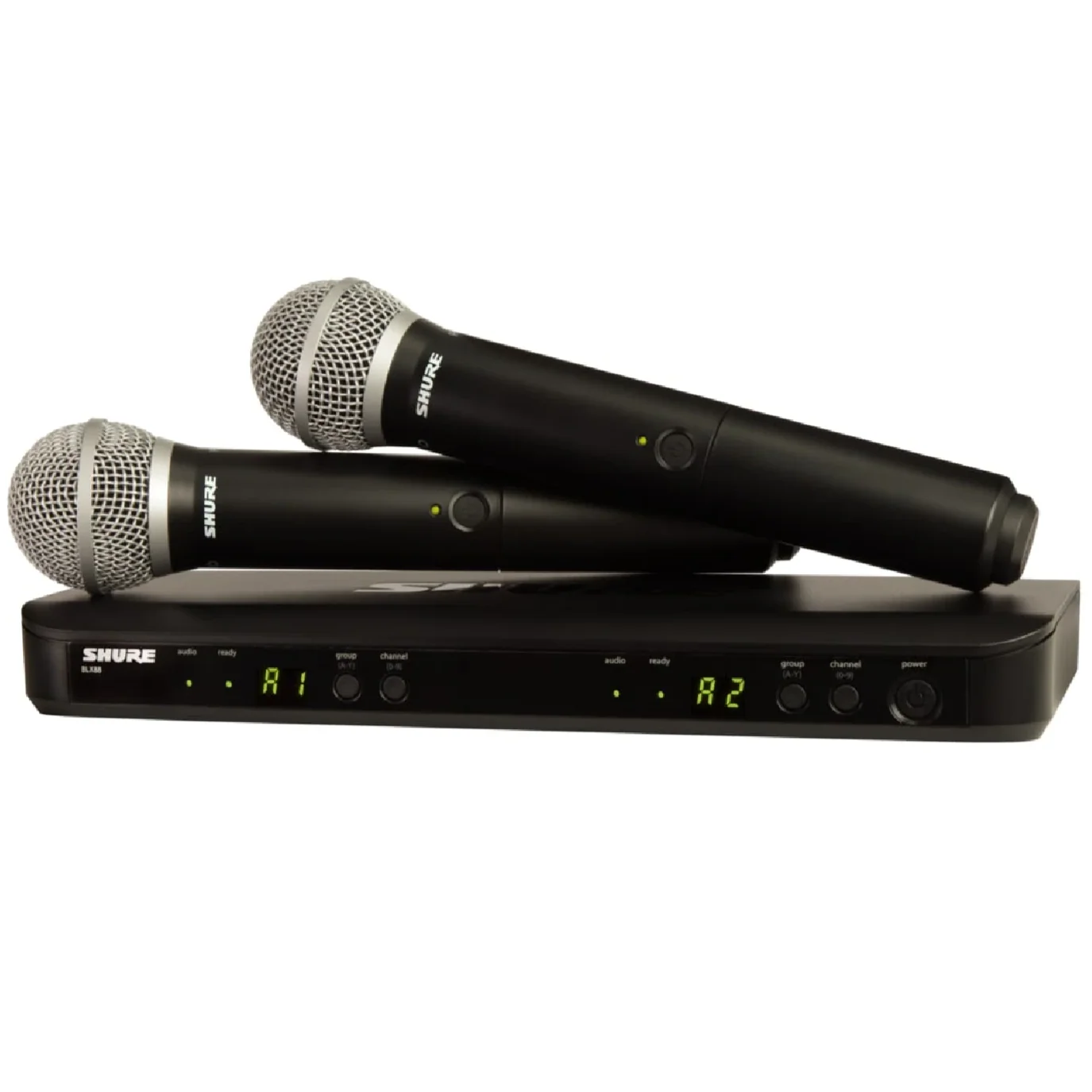 Shure BLX288/PG58-H10 Dual Channel Handheld Wireless System with (2) PG58 Handheld Mics (542-572 MHz)