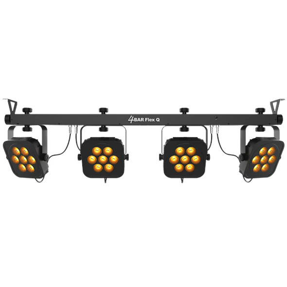 Chauvet 4BARFLEXQ RGBA 4 Wash Light System Carrying Case, Footswitch, and IRC-6 Remote