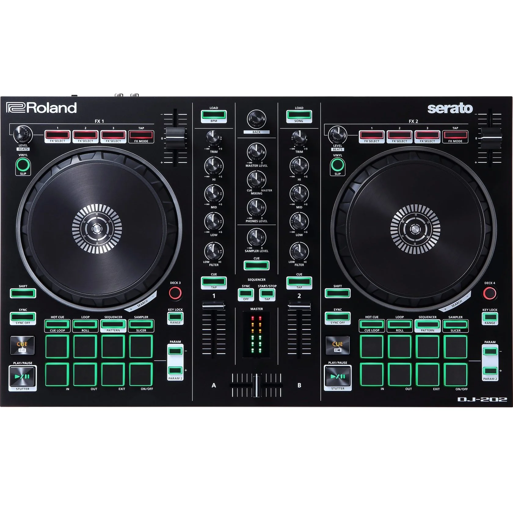 Roland DJ-202 DJ Controller & BRLDIGITALXLE Soft Bag Bundle - Image 2