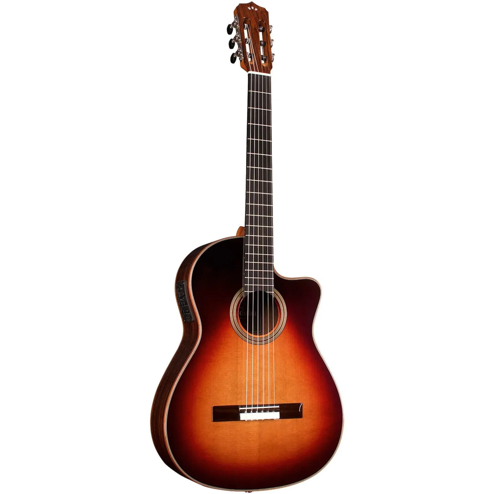 Cordoba ORCHESTRA-CE-BRST Fusion Classical Guitar w/ Electronics, Solid Cedar Top, RW b/s, Teardrop Burst - Image 3