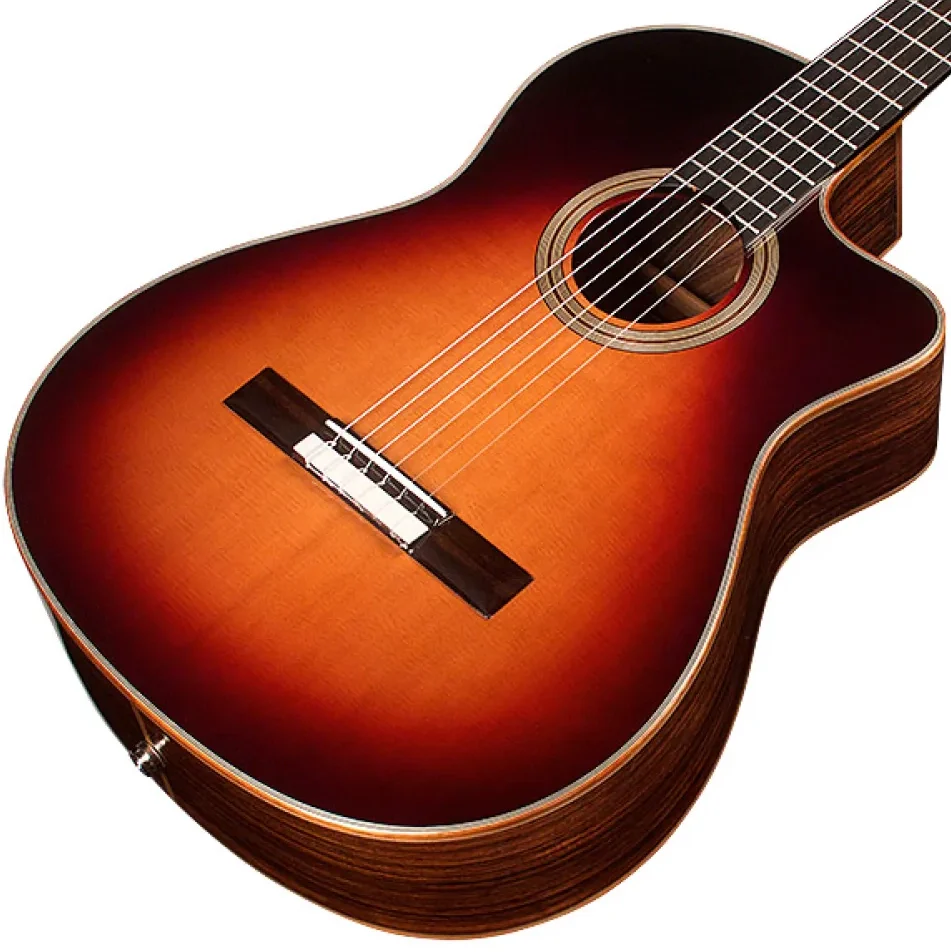 Cordoba ORCHESTRA-CE-BRST Fusion Classical Guitar w/ Electronics, Solid Cedar Top, RW b/s, Teardrop Burst - Image 5