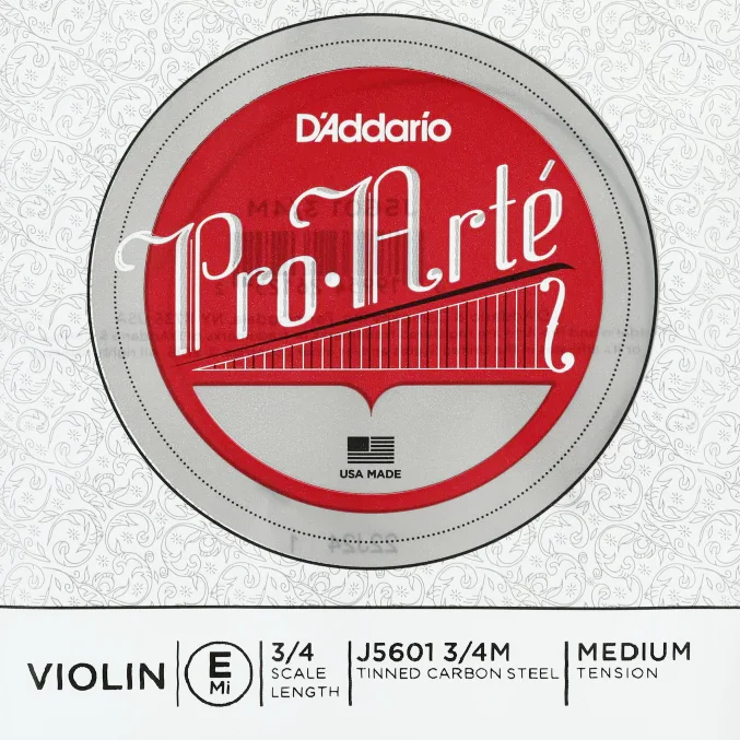 D'addario J5601-3/4M D'Addario Pro-Arte Violin Single E String, 3/4 Scale, Medium Tension