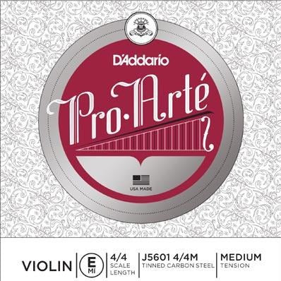 D'addario J5601-4/4M D'Addario Pro-Arte Violin Single E String, 4/4 Scale, Medium Tension