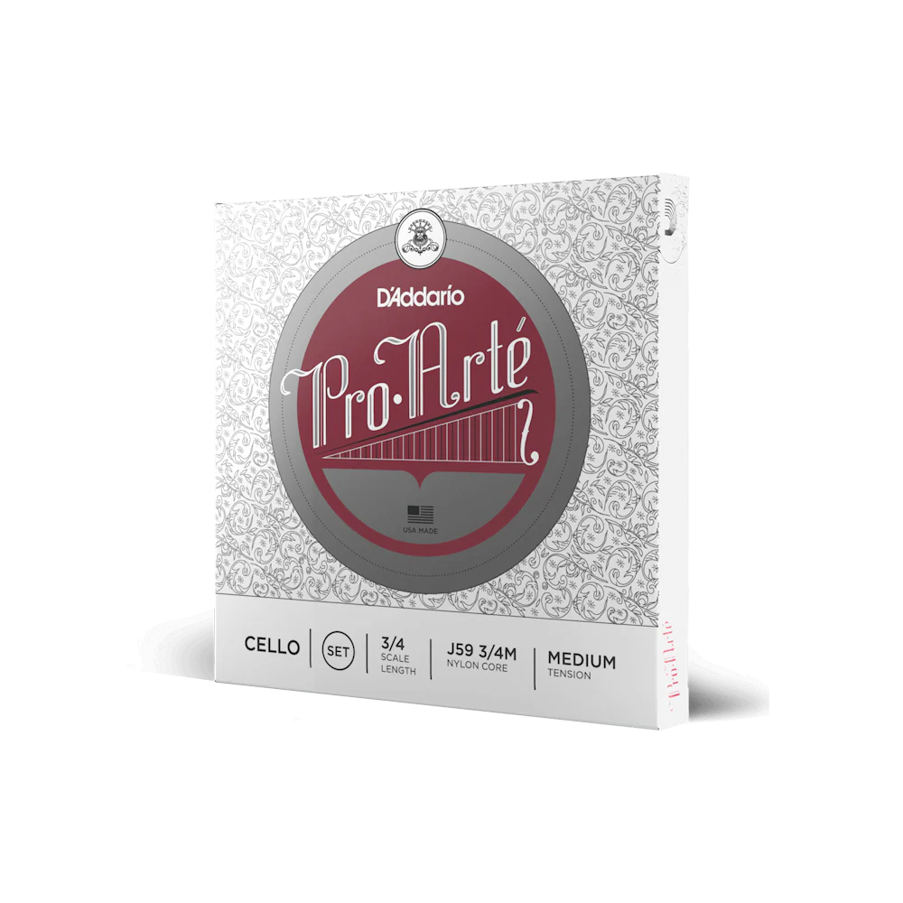 D'Addario J59-3/4M Pro-Arte Cello String Set, 3/4 Scale, Medium Tension - Image 3