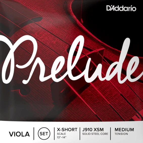 D'Addario J910-XSM Prelude Viola String Set, Extra Short Scale, Medium Tension