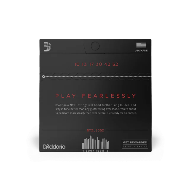D'Addario NYXL1052 Nickel Wound Electric Guitar Strings, Light Top / Heavy Bottom, 10-52 - Image 2