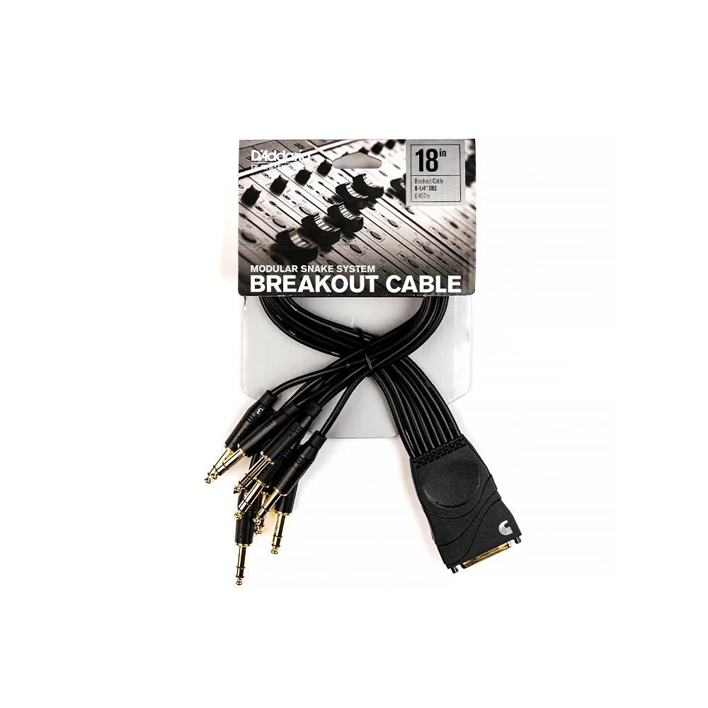 D'Addario PW-TRSB-01 Modular Snake Cable (8 Channel TRS Male to DB25 Female Breakout Connector) - Image 2