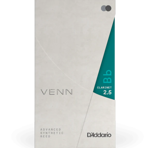 D'Addario VBB0125G2 VENN Bb Clarinet Reed, G2, Strength 2.5