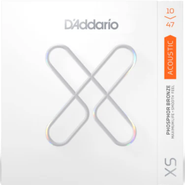 D'Addario XSAPB1047 Coated Acoustic Phosphor Bronze, Extra Light, 10-47