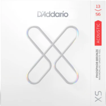 D'Addario XSAPB1356 Coated Acoustic Phosphor Bronze, Medium, 13-56