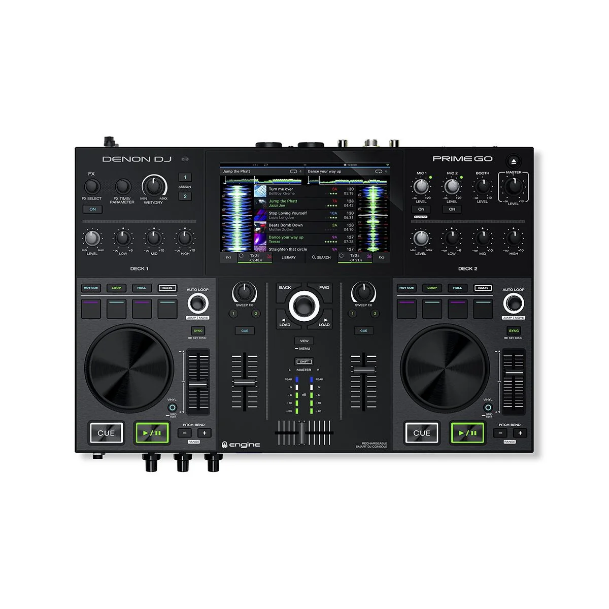 Denon PRIMEGO 2-Deck Rechargeable Smart DJ Console with 7-inch Touchscreen - Image 2