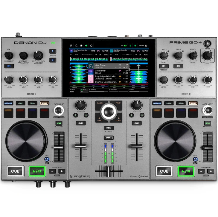 Denon PRIMEGO+ Standalone Rechargeable Smart DJ Console w/ 7-inch Touchscreen