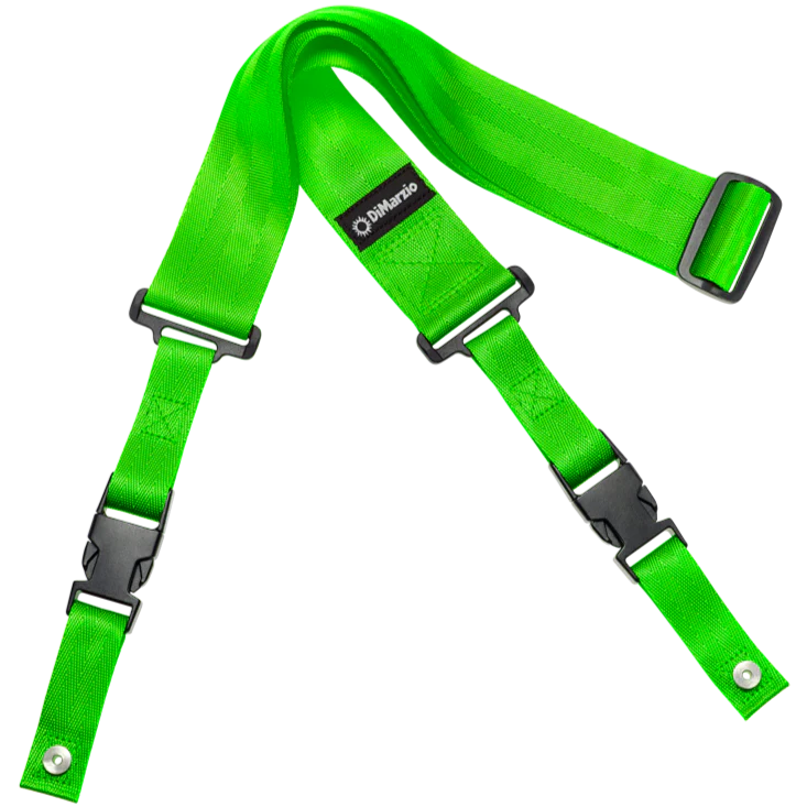 DiMarzio DD2200GN Cliplock 2" Strap, Neon Green